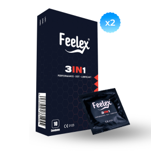 Combo 2 hộp bao cao su Feelex 3in1 - Ver 2024