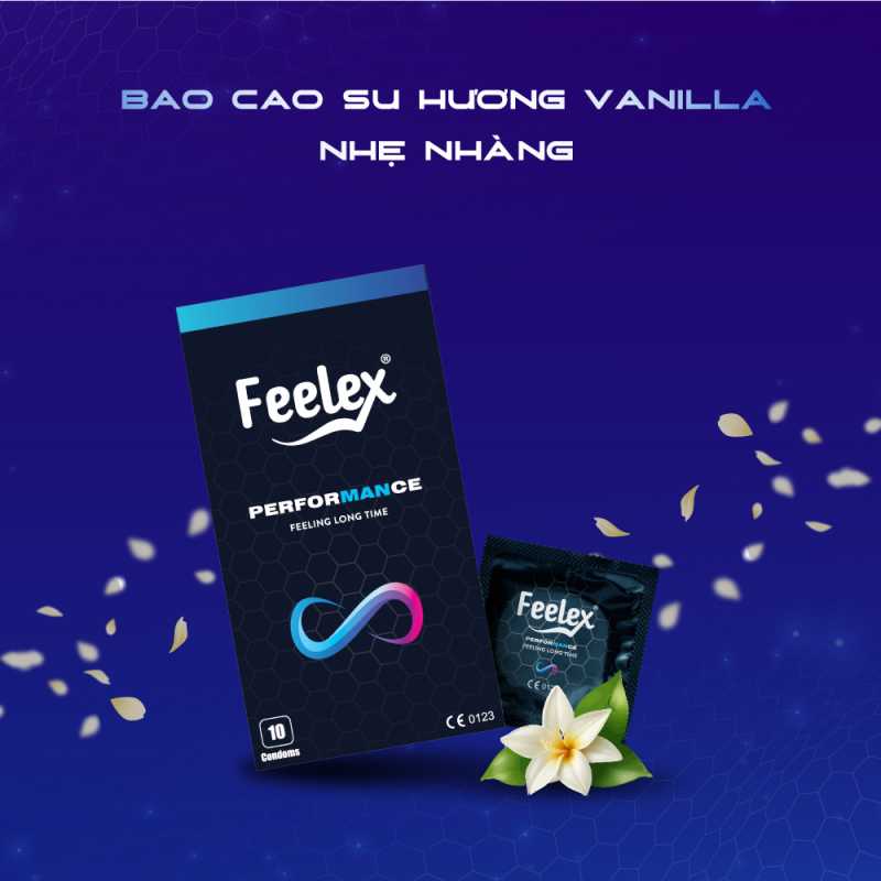 Combo 2 hộp Bao cao su Feelex Performance kéo dài thời gian (2024 )