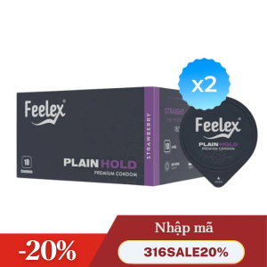 Combo 2 hộp Bao cao su dày Feelex Plain Hold
