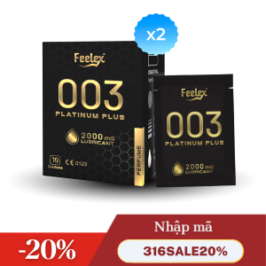Combo 2 hộp Bao cao su nhiều gel Platinum Plus