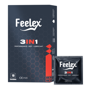 Bao cao su gân gai kéo dài thời gian Feelex 3in1 nhiều gel