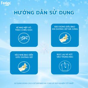 Bao cao su mát lạnh siêu mỏng Feelex Cooling vị bạc hà - Hộp 10 cái