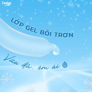 Bao cao su mát lạnh siêu mỏng Feelex Cooling vị bạc hà - Hộp 10 cái