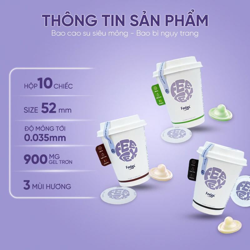 Bao cao su siêu mỏng Feelex Cup