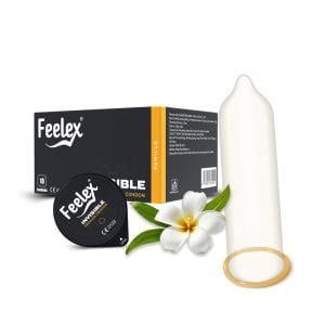 Bao cao su Feelex Invisible siêu mỏng, nhiều gel - Hộp 10 cái