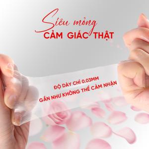 Bao cao su Feelex Invisible siêu mỏng, nhiều gel - Hộp 10 cái