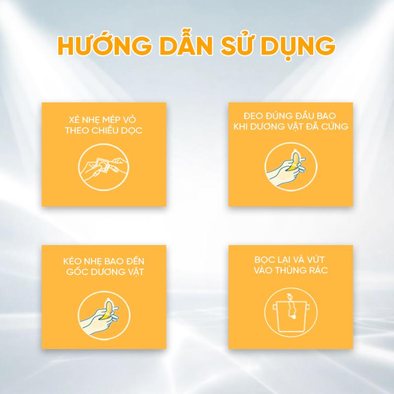 Bao cao su Feelex Invisible siêu mỏng, nhiều gel - Hộp 10 cái