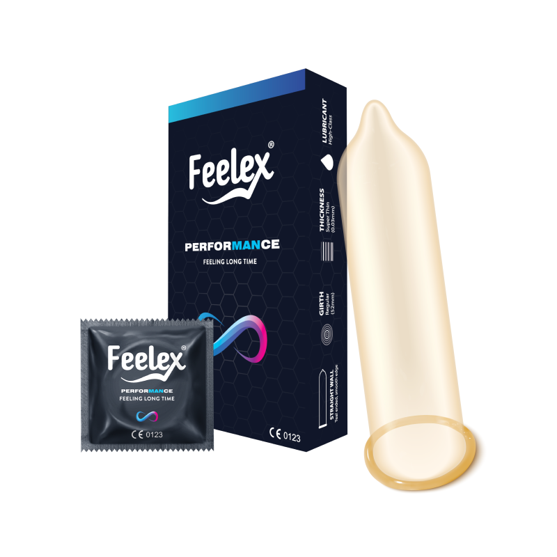 Bao cao su kéo dài thời gian Feelex Performance - Hộp 10 cái
