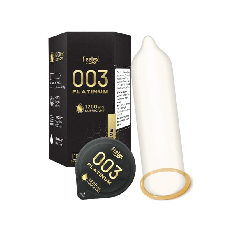 Bao cao su nhiều gel Platinum - Hộp 10 chiếc