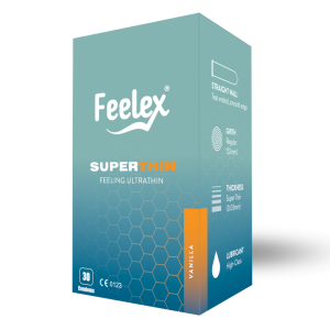 Bao cao su gia đình Feelex Superthin siêu mỏng - Hộp 30 cái