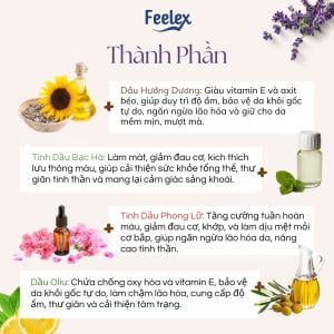 Dầu massage body Feelex nhiều mùi hương – 300ml