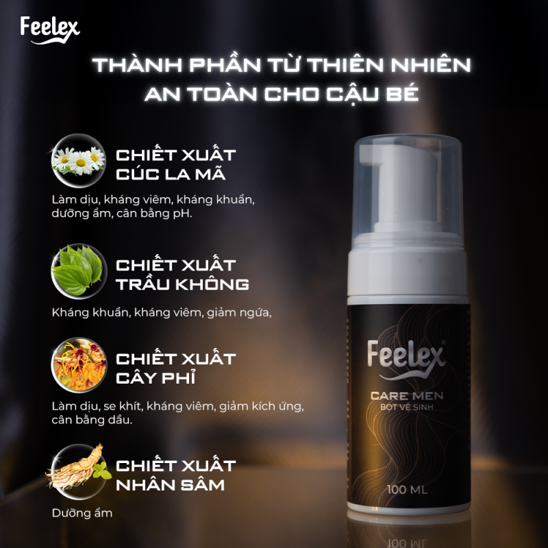 Dung dịch vệ sinh vùng kín nam Feelex Care Men – 100ml