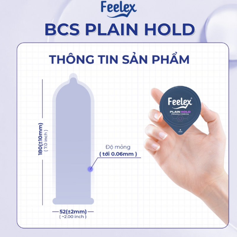 Bao cao su dày Feelex Plain Hold