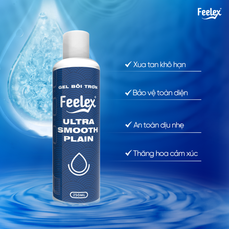 Gel bôi trơn gốc nước Feelex Ultra Smooth Plain